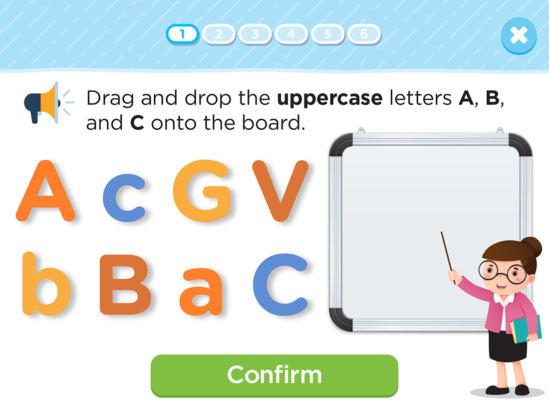 Identifying Uppercase Letters A-I