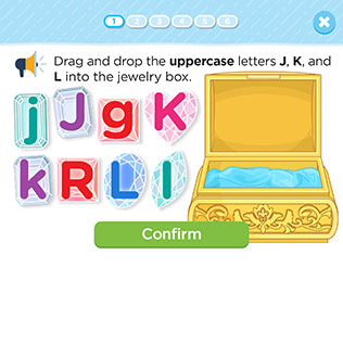Identifying Uppercase Letters J-R