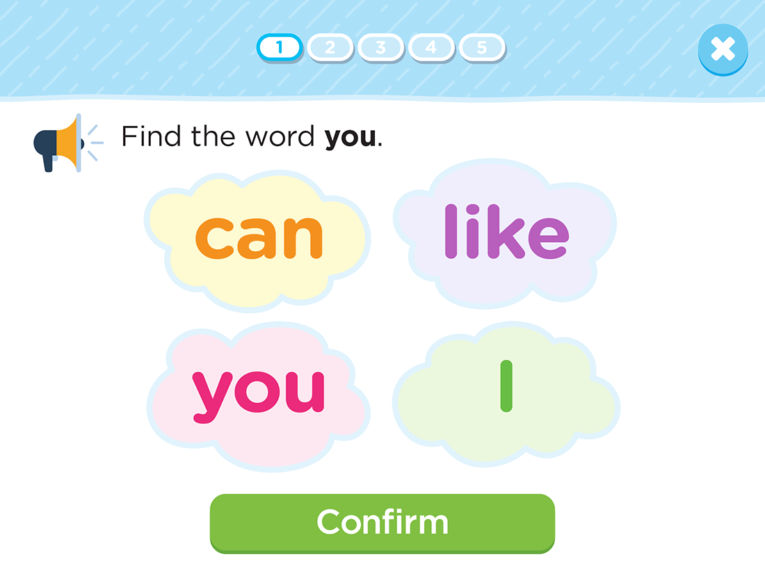 Identifying Sight Words: I, Can, You, Like