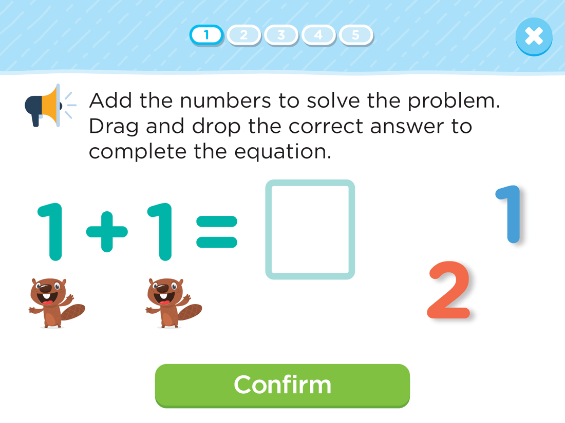 Equations: Adding 1 and 2