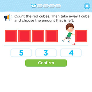 Subtracting 1 Using Cubes