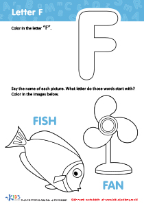 Letter F Coloring Sheet