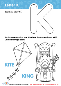 Letter K Coloring Sheet