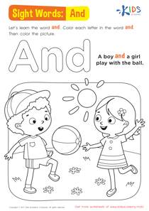 Easy English Worksheets for Kindergarten image