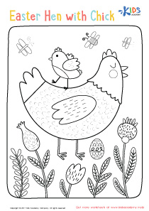 Easter: a Hen and a Chick Printable
