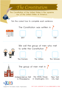 The Constitution Worksheet