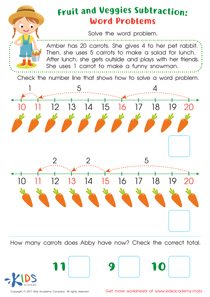 Subtraction Word Problems Printable