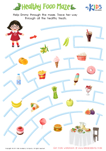 Healthy Food Maze Printable