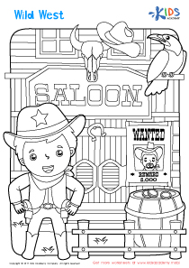 Wild West Coloring Page Printable
