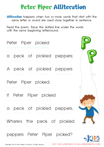 Peter Piper Alliteration Worksheet