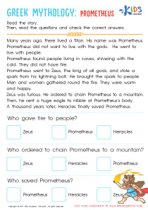 Prometheus Story Worksheet