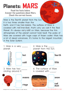 Mars Fact Printable Worksheet