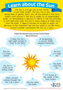 Sun Facts Worksheet