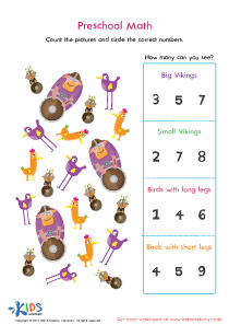 Counting Worksheet: Preschool Math