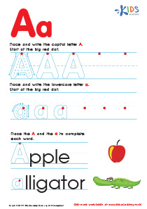Letter A Tracing Page