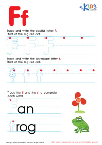 Letter F Tracing Page