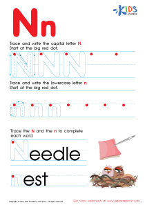Letter N Tracing Page