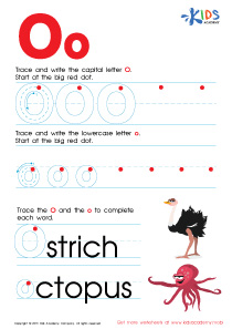 Letter O Tracing Page