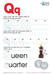 Letter Q Tracing Page