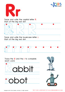 Letter R Tracing Page