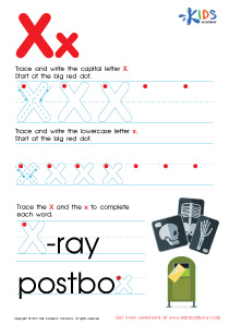 Letter X Tracing Page