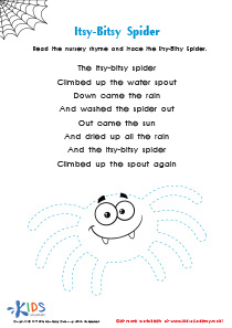 Easy Second Grade Itsy Bitsy Spider Worksheets image