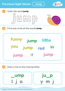 Preschool Sight Words: Jump