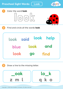Preschool Sight Words: Look