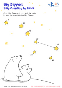 Skip Counting by 5s: Big Dipper Printable