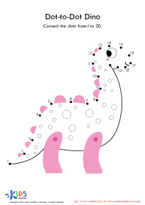 Dino Connect Dots Worksheet