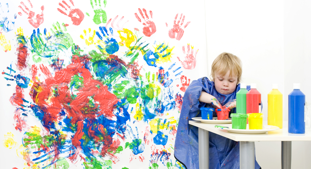 Child painting