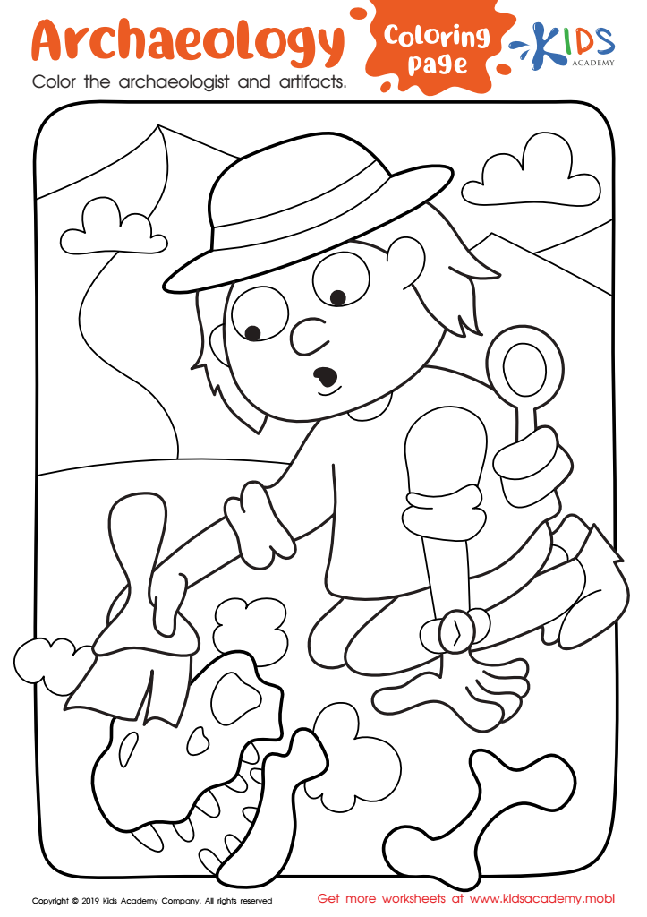 archaelogy coloring page