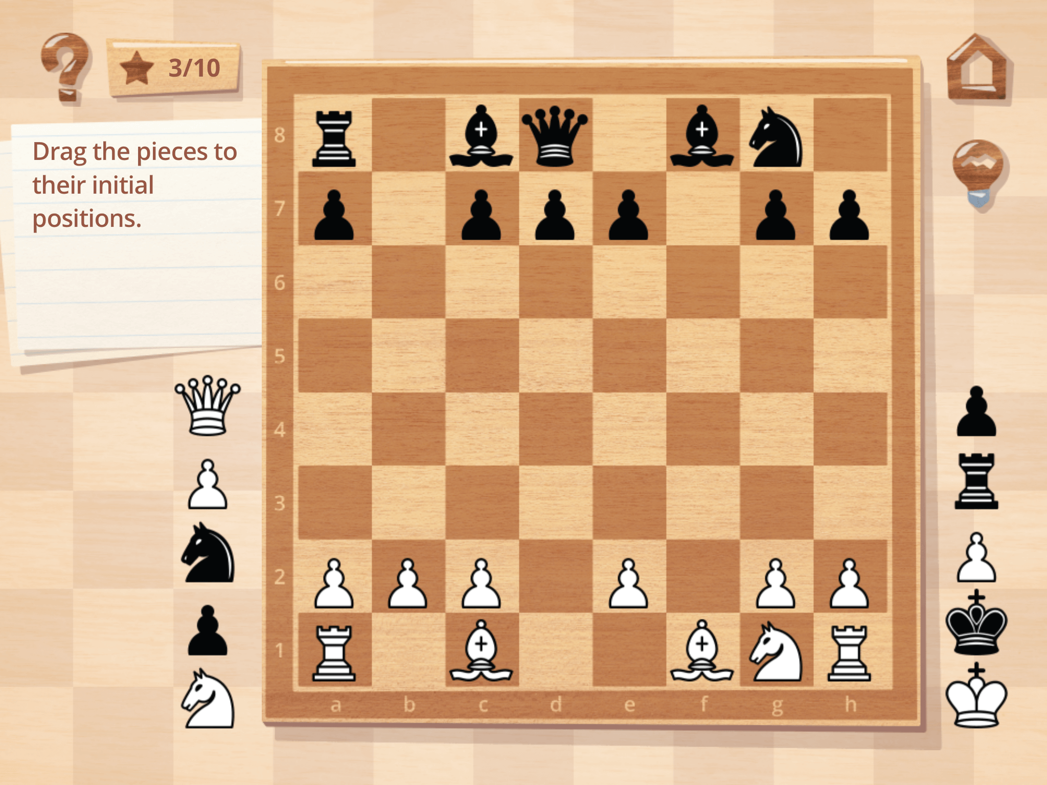 Initial positions