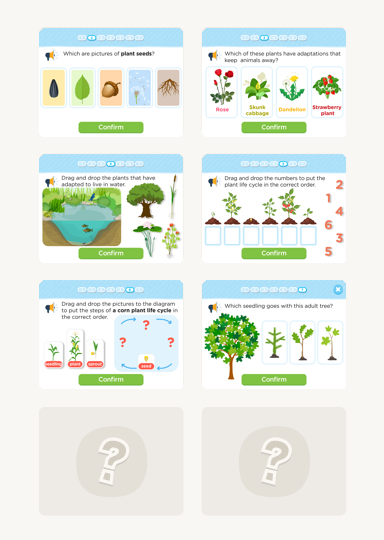 Plant Adaptations and Life Cycle quiz