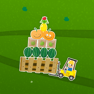 Building Towers: Truck with Fruits