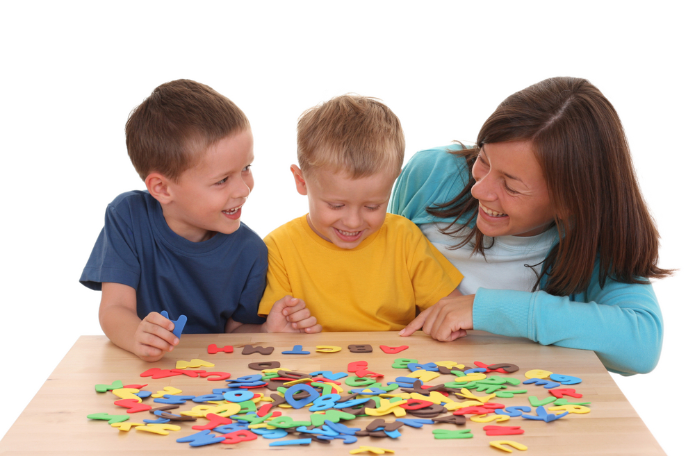 Family playing together.