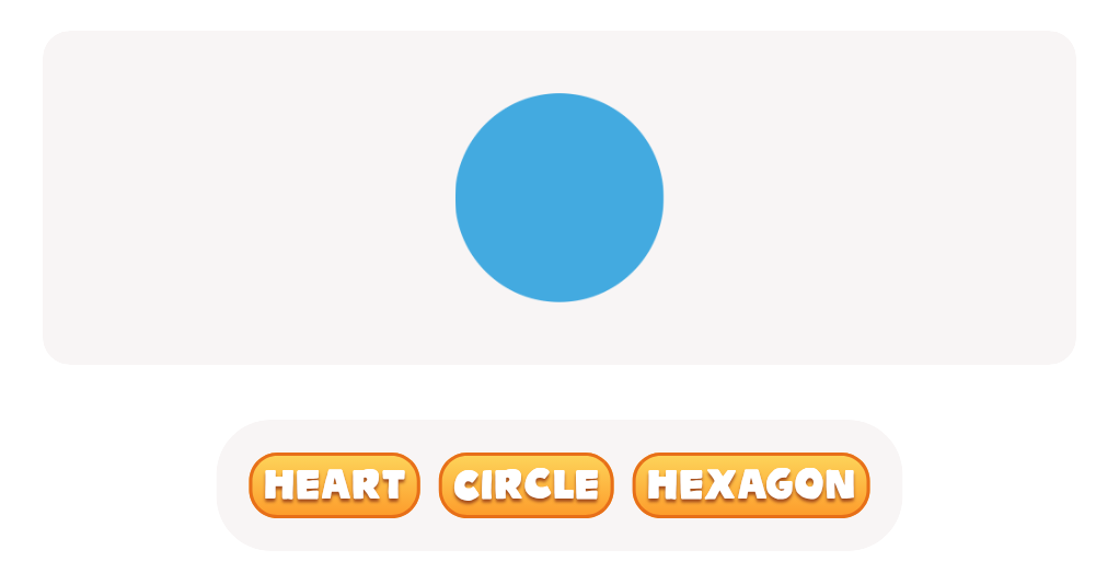 2D Shape Recognition: Discover the Hexagon, Circle, or Heart!