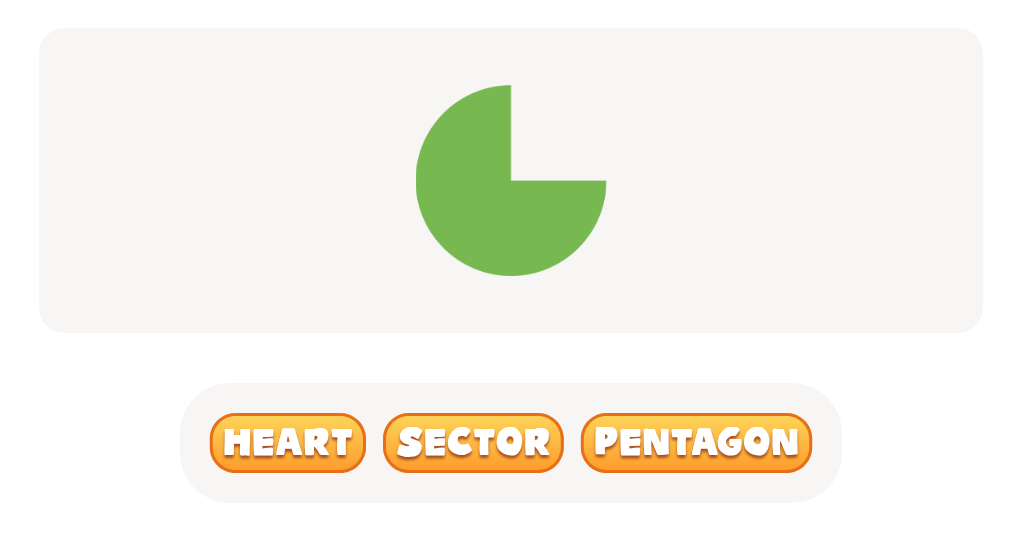 2D Shape Recognition: Discover the Pentagon, Sector, or Heart!