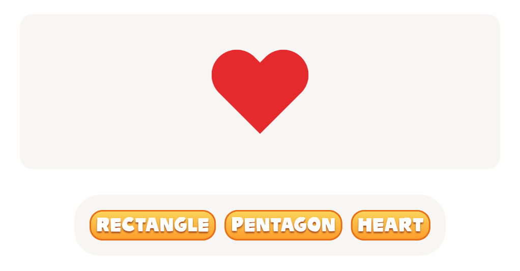 2D Shape Recognition: Discover the Rectangle, Heart, or Pentagon!