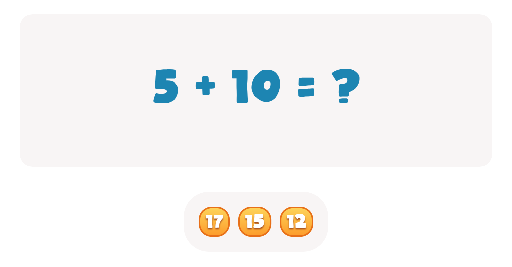 Addition and Subtraction of Tens: Find the Sum of 5 + 10