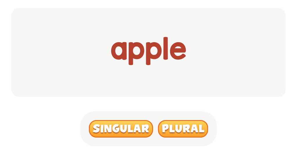 'apple': singular or plural?