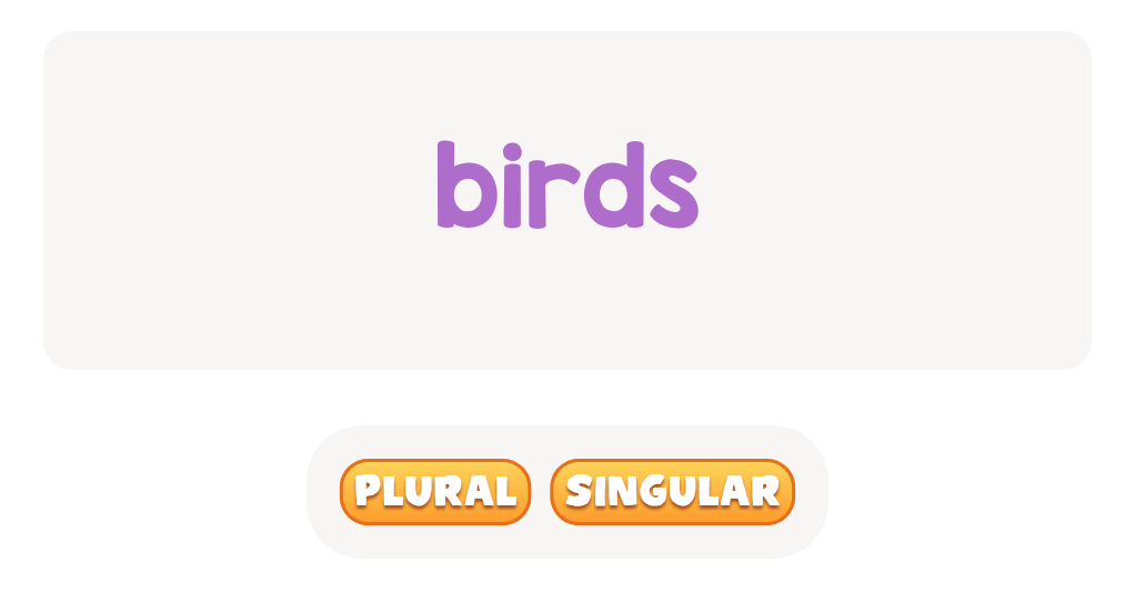'birds': singular or plural?