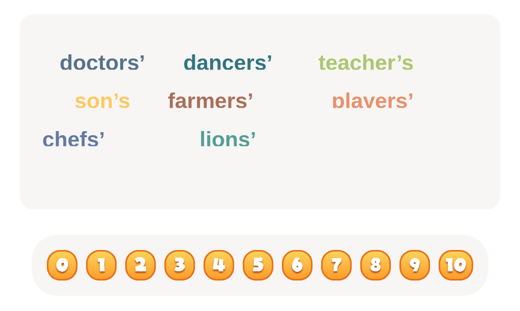 Can you find all the plural possessive nouns in this set?