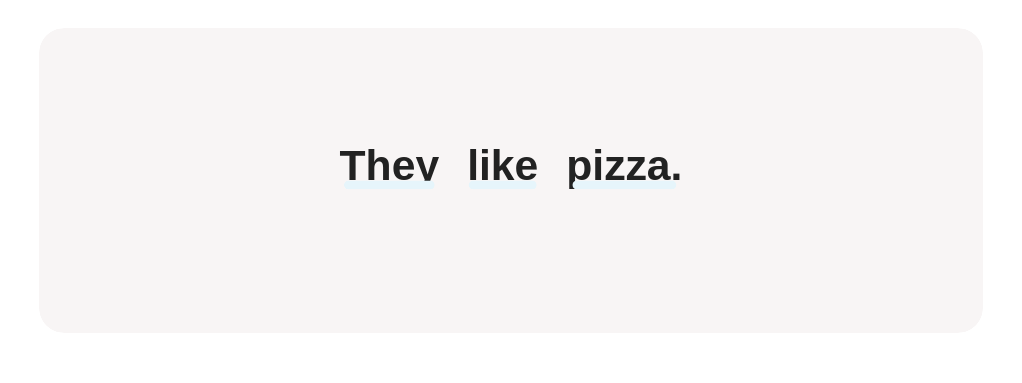 Can you spot the personal pronoun here?
