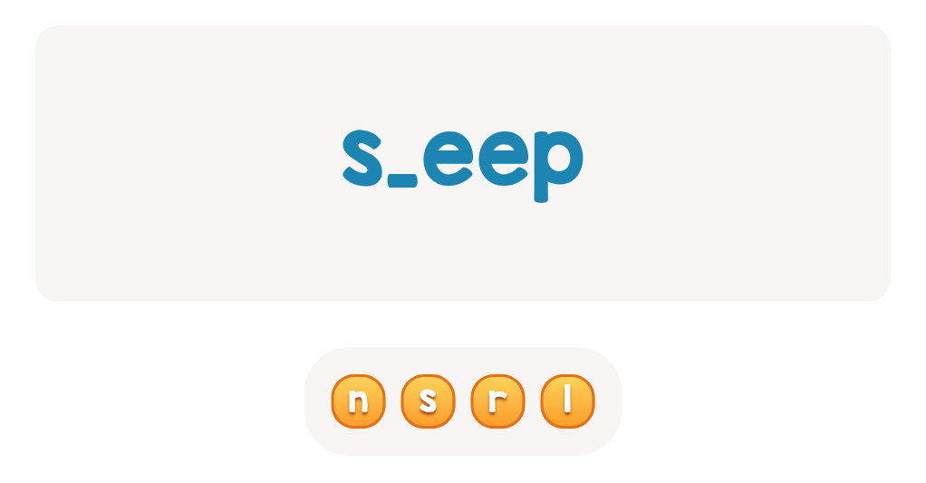 Choose the correct letter to complete this sight word!