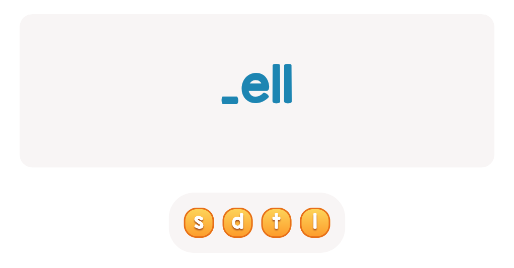 Choose the correct letter to complete this sight word!