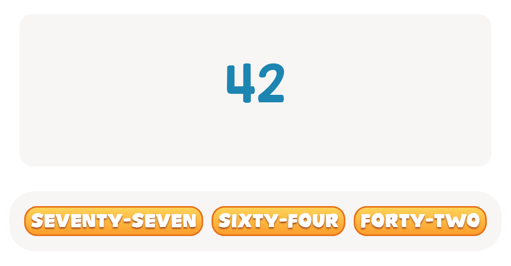 Choose the Correct Number Name: ESL Worksheet