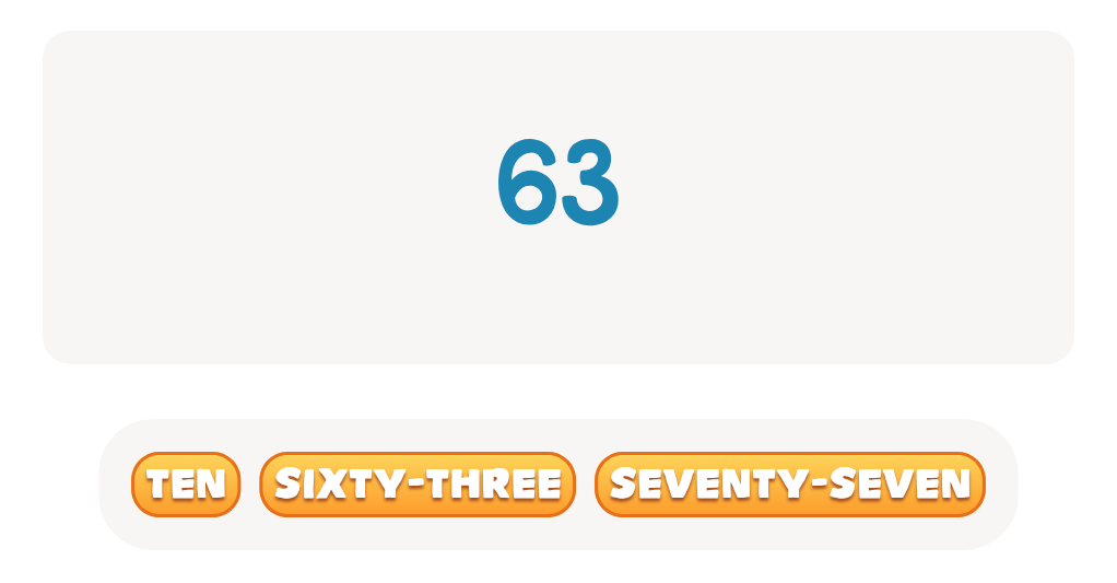 Choose the Correct Number Name: ESL Worksheet