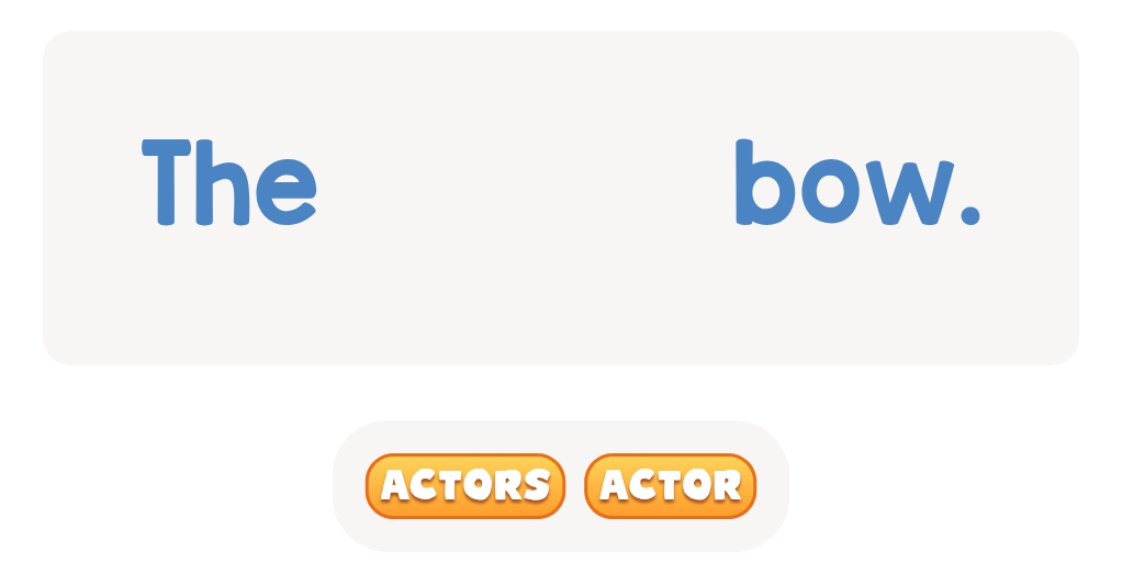 Choose the correct word.