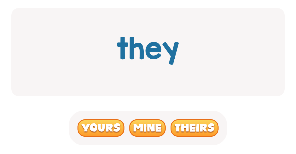 Choose the word that means something belongs to 'they'.